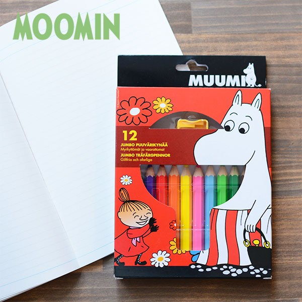 Moomin ムーミン 12色ジャンボ色鉛筆 塗り絵 色塗り 鉛筆削り付き 子供 男の子 女の子 北欧雑貨とハンドメイド雑貨の通販専門店 Okayu Labo