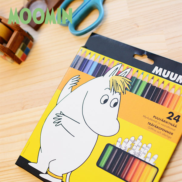 Moomin ムーミン 24色 色鉛筆 塗り絵 色塗り 子供 男の子 女の子 北欧雑貨とハンドメイド雑貨の通販専門店 Okayu Labo